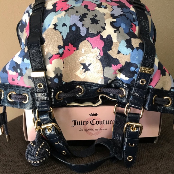 Juicy Couture vintage vegan floral tote w/ sequins - Picture 7 of 10